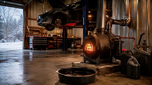 Chauffer gratuitement son garage ou atelier automobile avec ses huiles de vidange