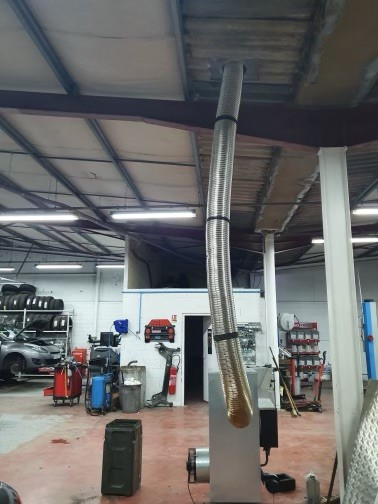 Chauffage à l’huile de vidange pour garage automobile