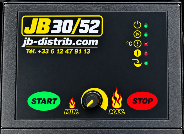 Panneau de commande JB 30/52 avec voyants et réglage de puissance